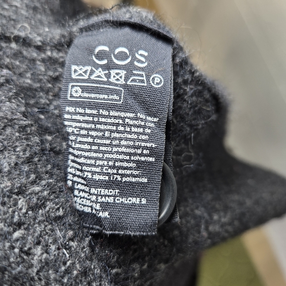 COS alpaca wool charcoal long cardigan duster sweater - Picture 5 of 12